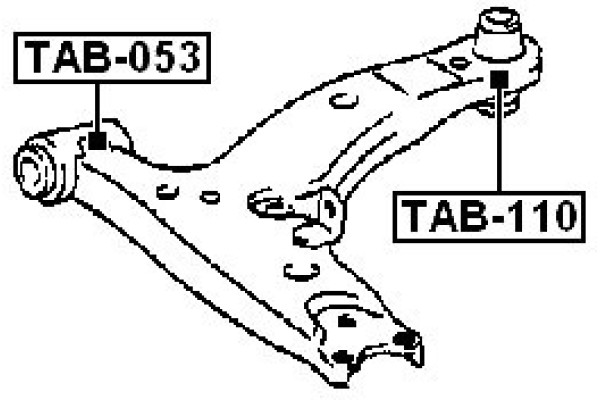 Bush Suspension Febest Tab 110 121