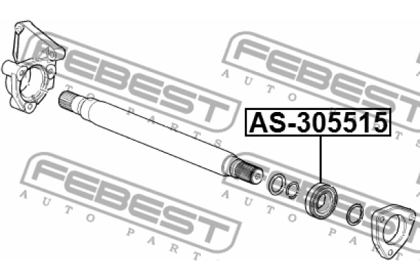 FEBEST AS-457519-2RS Cuscinetto, albero motore per