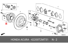 HONDA 42200-T2M-T51