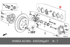 HONDA 43022-T0G-A01