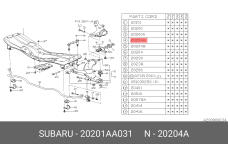 SUBARU 20201-AA031