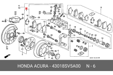 HONDA 43018-SV5-A00