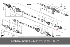 HONDA 44310-TL1-305