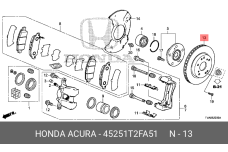 HONDA 45251-T2F-A51