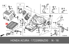 HONDA 17220-RB6-Z00