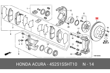 HONDA 45251-S5H-T10