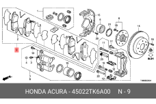HONDA 45022-TK6-A00