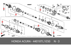 HONDA 44018-TL1-E50