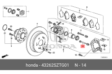 HONDA 43262-SZT-G01