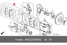 HONDA 45022-S30-A02