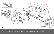 HONDA 43022-TP6-A00