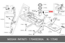 NISSAN 17040-ED80A