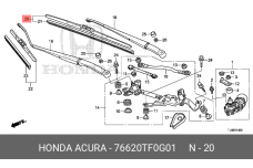 HONDA 76620-TF0-G01