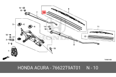 HONDA 76622-T9A-T01