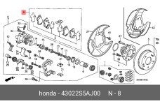 HONDA 43022-S5A-J00