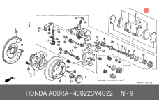 HONDA 43022-SV4-G22