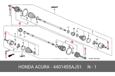 HONDA 44014-S5A-J51