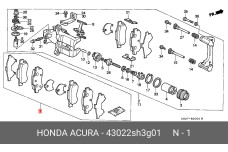 HONDA 43022-SH3-G01