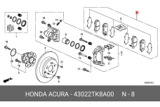 HONDA 43022-TK8-A00
