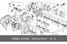 HONDA 43022-SR3-010
