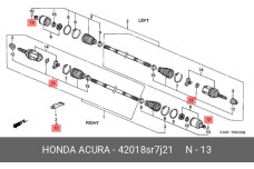 HONDA 42018-SR7-J21