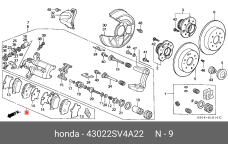 HONDA 43022-SV4-A22