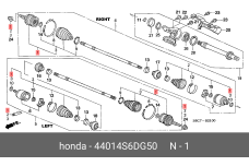 HONDA 44014-S6D-G50