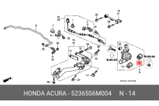HONDA 52365-S6M-004