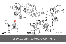 HONDA 50840-S7C-980