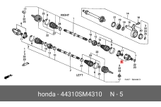 HONDA 44310-SM4-310
