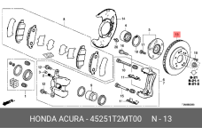 HONDA 45251-T2M-T00