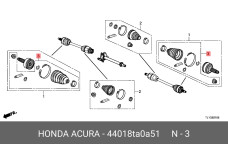 HONDA 44018-TA0-A51