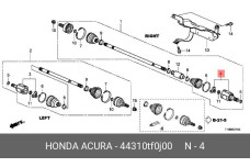 HONDA 44310-TF0-J00