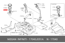 NISSAN 17040-JD51A