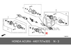 HONDA 44017-T7W-305