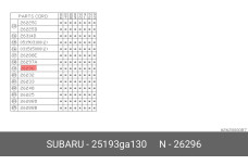 SUBARU 25193-GA130