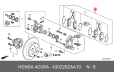 HONDA 43022-SZA-A10