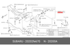 SUBARU 20202-FE670
