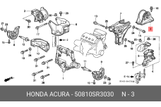 HONDA 50810-SR3-030