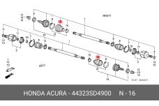 HONDA 44323-SD4-900