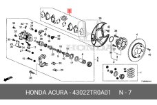 HONDA 43022-TR0-A01