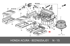 HONDA 80296-S5A-J01