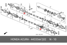 HONDA 44333-SK7-J02