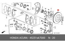 HONDA 45251-SK7-000