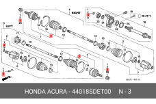 HONDA 44018-SDE-T00