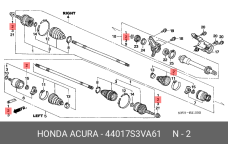 HONDA 44017-S3V-A61