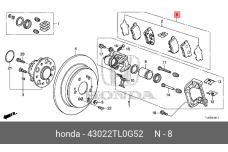 HONDA 43022-TL0-G52