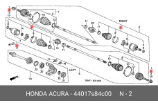 HONDA 44017-S84-C00