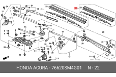 HONDA 76620-SM4-G01