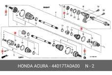 HONDA 44017-TA0-A00